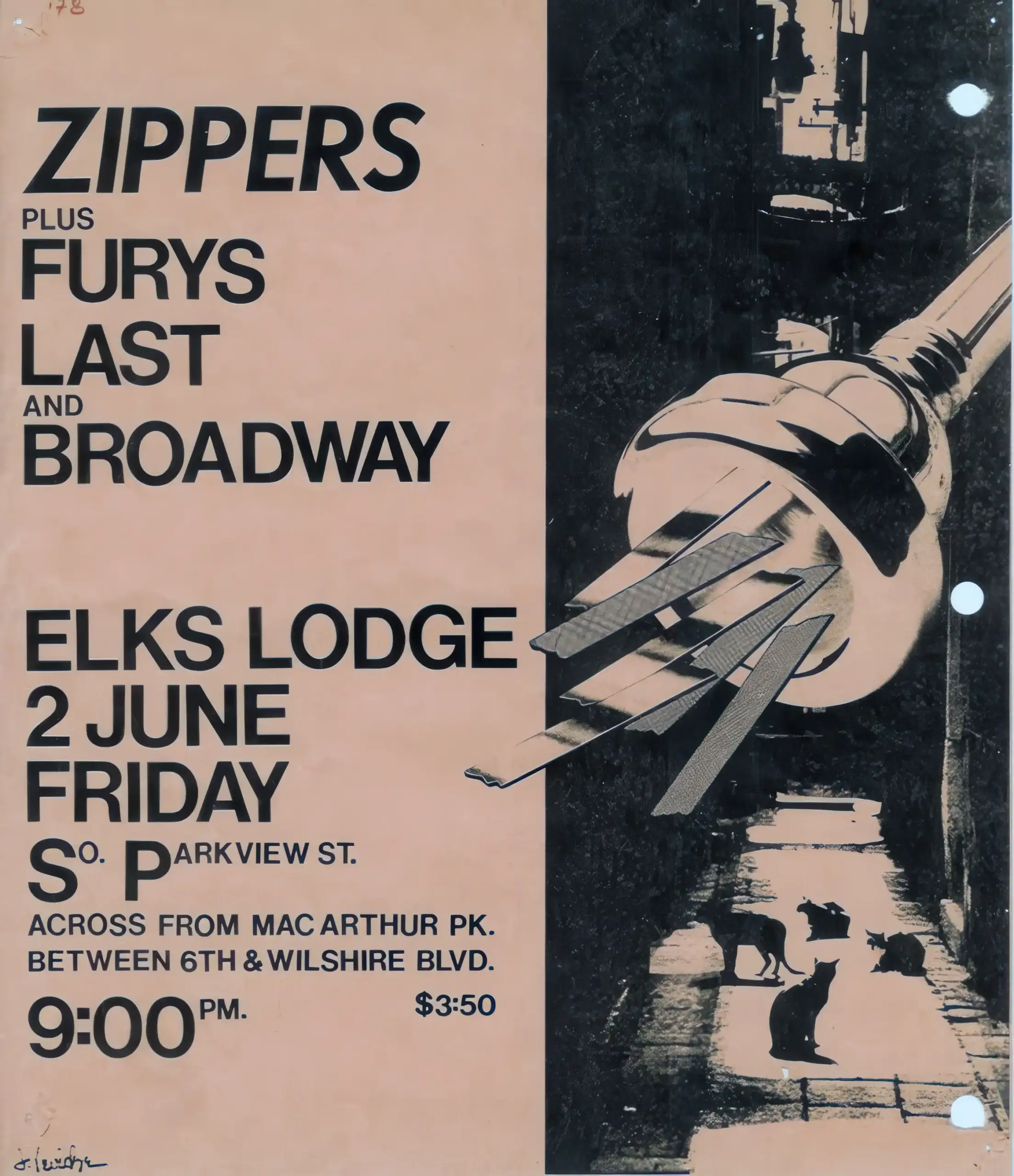 The Furys, Zippers, The Last and Broadway at the Elks Lodge, Los Angeles, June 2